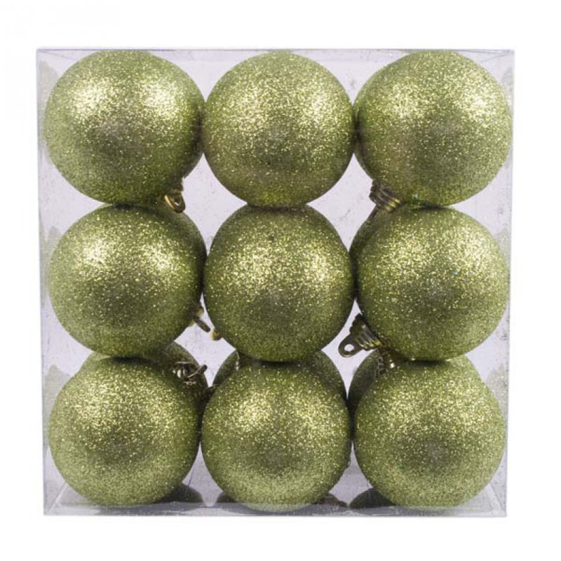6cm Bauble, Lime Green