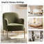 Chaise contemporaine Cleo de 26 po de largeur avec accoudoirs encastrés-974057291