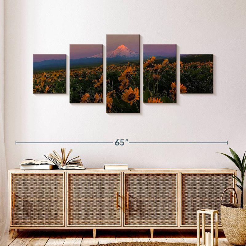 Champ de fleurs Mount Mount, H 24 po x l 55 po