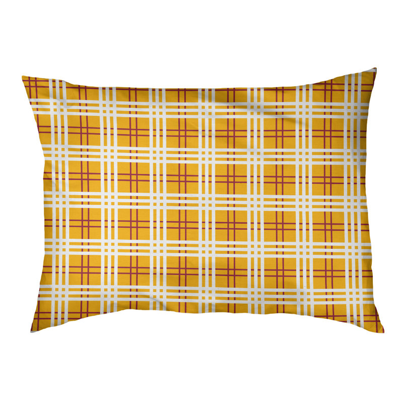 Lit pour chat rectangulaire Arizona designer, Petit L 29,15 po x l 19,5 po, Jaune / blanc / brun