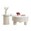 Table basse ronde et gigogne, tables centrales en plastique blanches pour le salon avec tiroir de rangement, fonctionnalité attrayante et peu encombrante, détails de conception spéciaux, qualité des composants, multifonctionnel