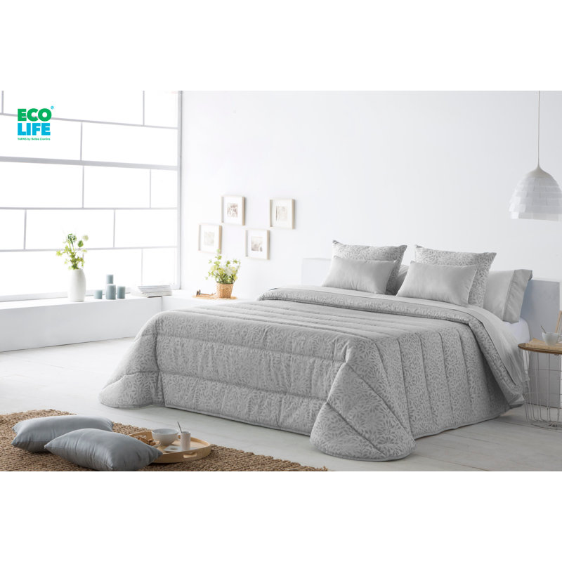 Rossmoor Cotton Blend Quilt, Grey, 235cm W x 240cm L