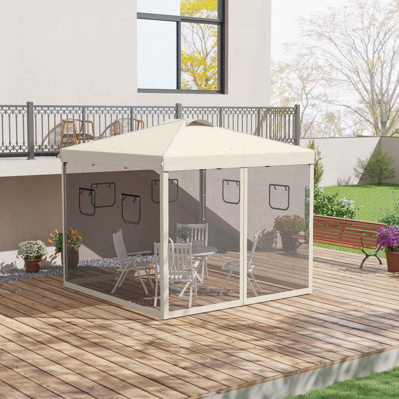 Auvent avec moustiquaire 10 pi x 10 pi Outsunny