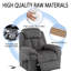 Fauteuil inclinable et chauffant en velours Lunagrace