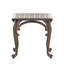 2 pièces Tables de bout en fonte d'aluminium - Kd 18 "H Cuivre vieilli plateau de table avec bordure moulée et tissé pour la table d'appoint extérieure