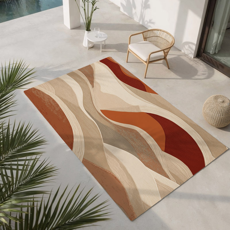 Tapis intérieur et extérieur Blush Haze, Rectangle 1 pi 6 po x 2 pi 6 po