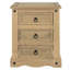 Mauldin 3 Drawer Bedside Table, Solid Pine Corona design-123415020