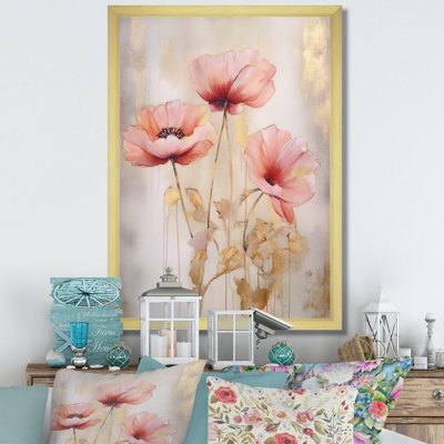 " Coral Vibrant Poppies II "