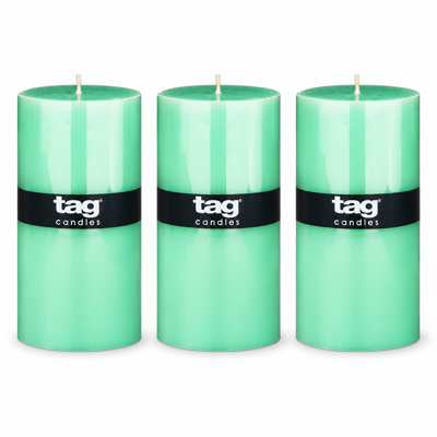 Set of 3 Color Studio 3X6 Pillar Seafoam