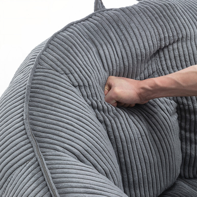 Ergonomic Corduroy Bean Bag Sofa Chair with High-Density Foam, Perfect for Comfort and Support in Any Room