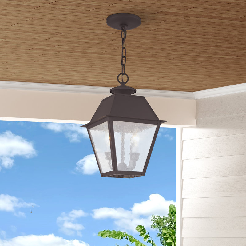 Lanterne suspendue d'extérieur 2 lumières Arnetria, Bronze