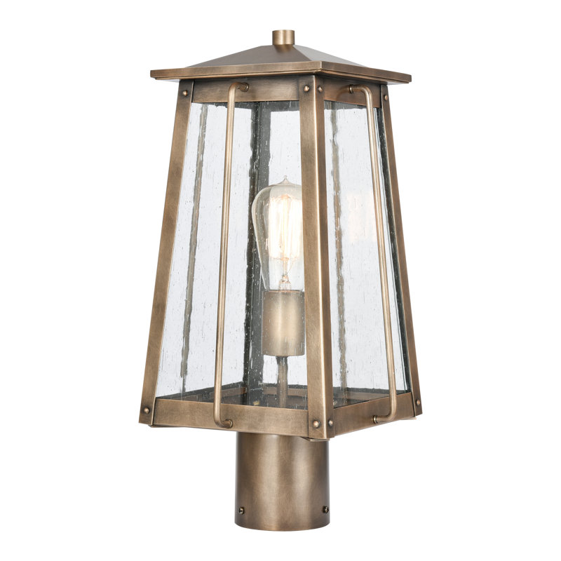 Lampadaire d'extérieur 2 lumières Kirkdale, Laiton rétro