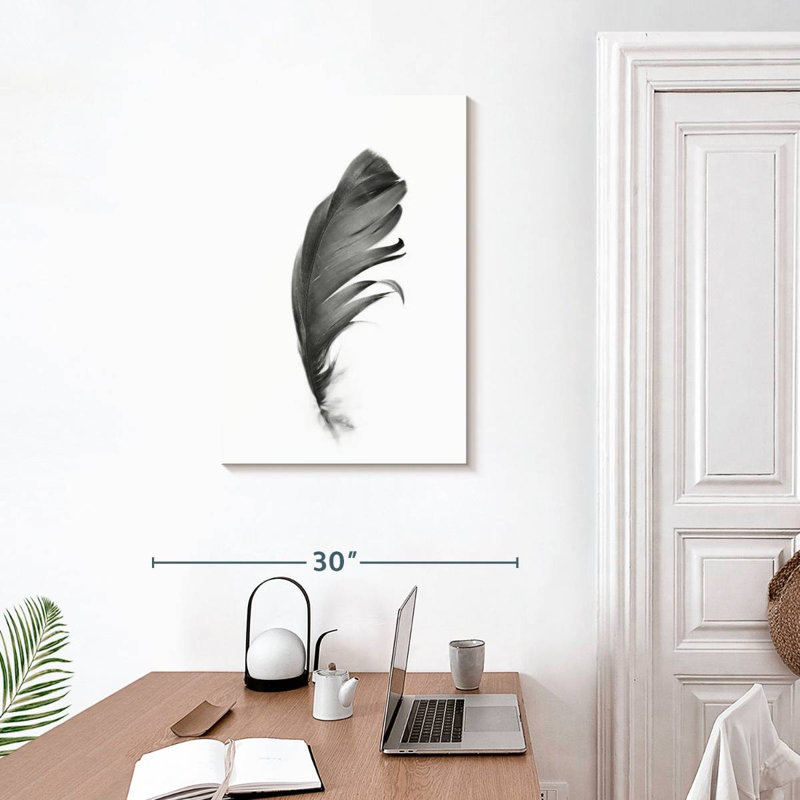 Plume noire Kerner, H 30 po x l 20 po