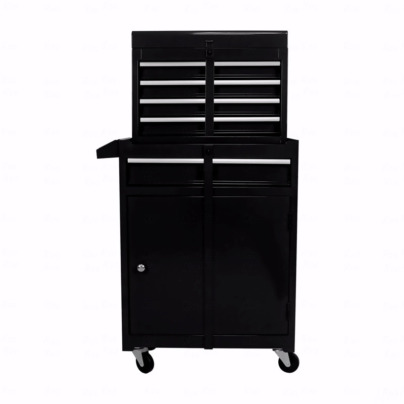 Armoire à outils roulante, coffre à outils à 5 tiroirs avec roulettes verrouillables, tiroirs coulissants et plateau amovible avec tablettes réglables, armoire à outils (catégorie armoire à outils)