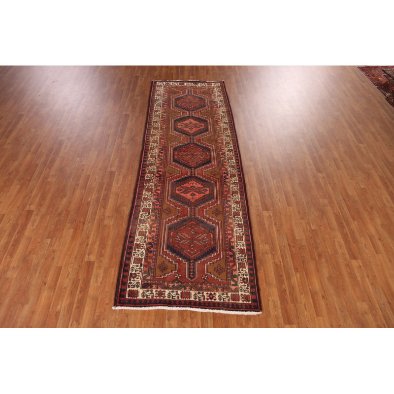 Tapis de couloir géométrique traditionnel 4 x 10