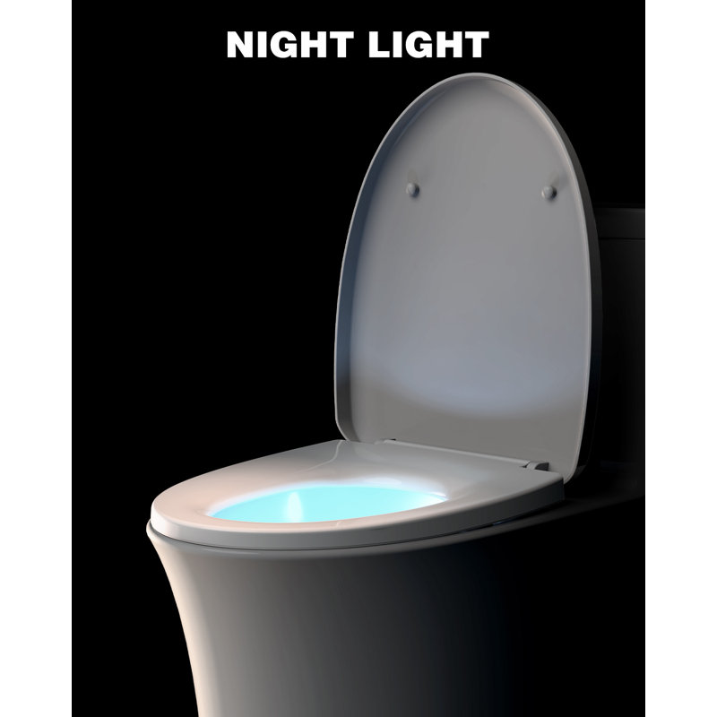 iliD Electrical Heated Toilet Seat, Elongated Toilet Seat, Three Levels of Seat Heating, Energy-Saving, Soft Night Light, IPX4 Waterproof,Easy Installation