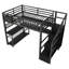 Lit mezzanine double avec escalier et garde-robe-295210303