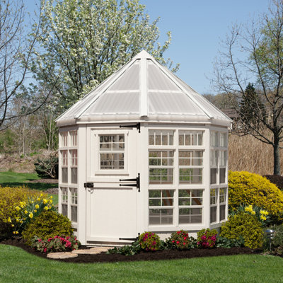 8' W x 8' D Colonial Greenhouse -  Little Cottage Co., 8x8-LCOG-WPNK