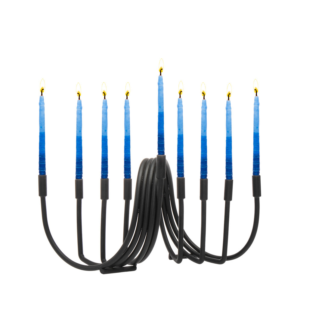 Tidal Black Menorah Godinger Silver Art Co