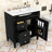 Contemporary Freestanding Single Bathroom Vanity Cabinet with Ceramic Sink and Ample Storage-134419448