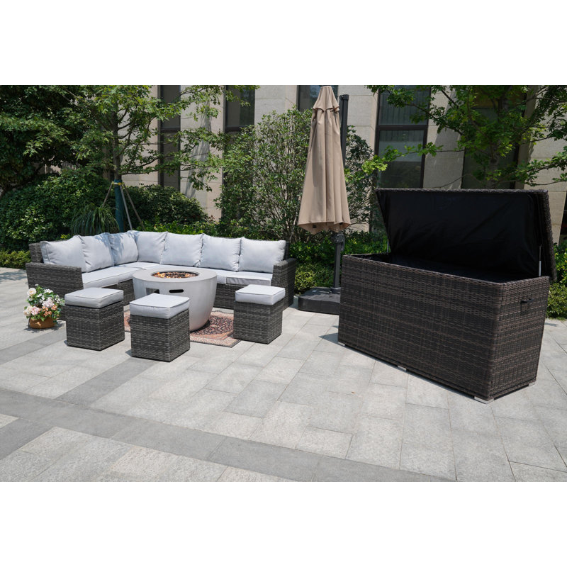 9 - Person Patio Conversation Set with Cushions