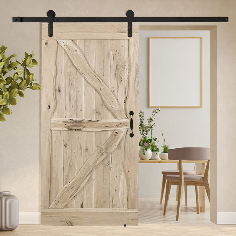 Foresta Solid Barn Door Prefinished, Untreated Wood, 100cm x 210cm