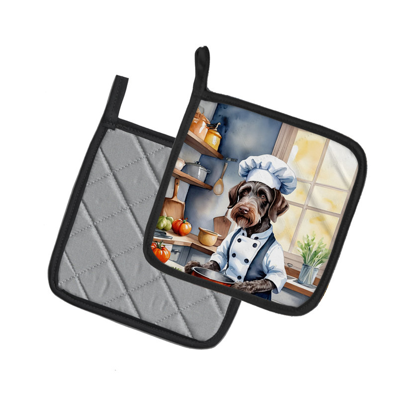 Ensemble de poignées en polyester Caroline's Treasures The Dog Chef