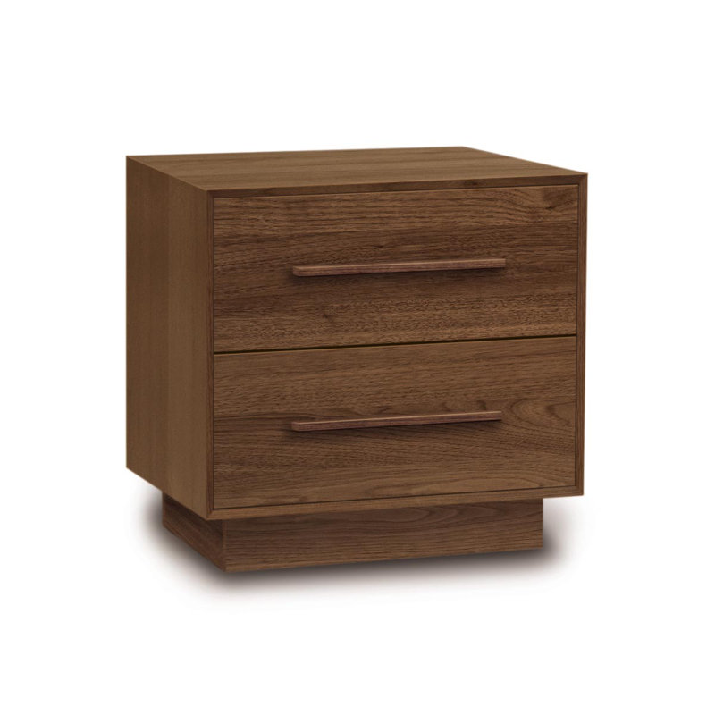 Chevet 2 tiroirs Moduluxe, Noyer naturel