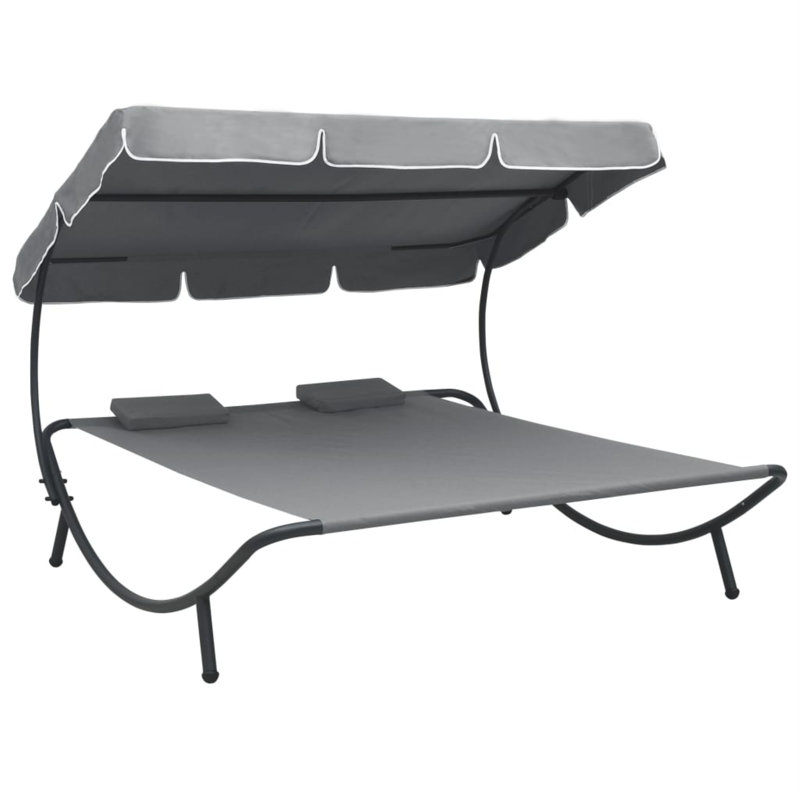 Lit de jour pour patio Antonnia, Gris