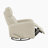 Louis 31.5" Modern & Contemporary Top Grain Leather Match Swivel Glider Reclining Chair with 360-Degree Swivel, Gentle Gliding Motion & Dacron Wrapped Foam-2122074222