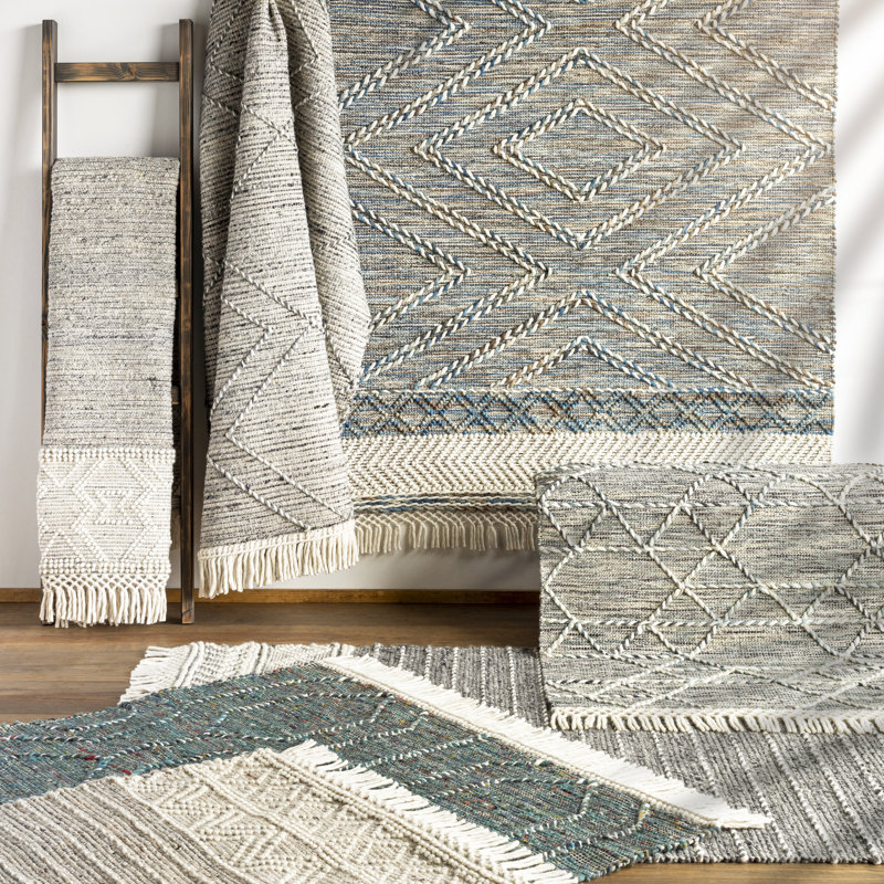 Geometric Indoor Rug, Rectangle 6' x 9'