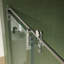 Porte de douche de salle de bain, l 56 à 60 po x H 70 po, verre trempé de 8 mm, porte coulissante en nickel brossé et en verre épais imperméable, barre à serviettes coulissante, couche de nettoyage double face et tampon moderne
