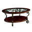 Table basse de style traditionnel 1pc avec tablette inférieure ouverte