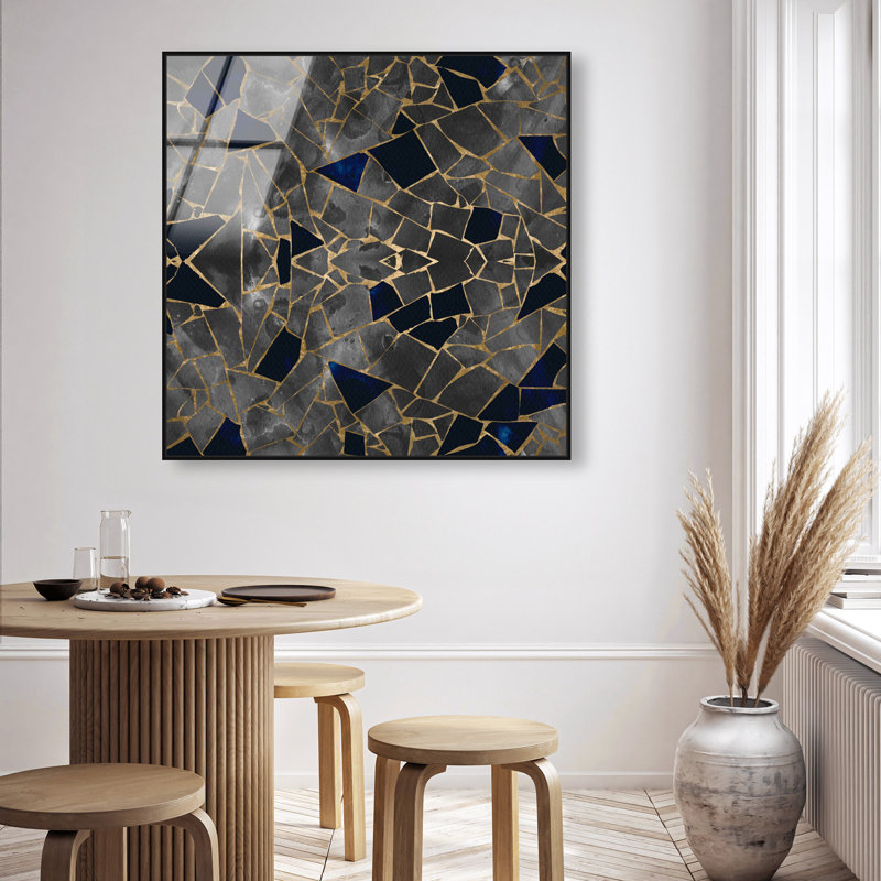 Oliver Gal Fortune Abstract - Framed Acrylic Glass Wall Art, 41" H x 41" W
