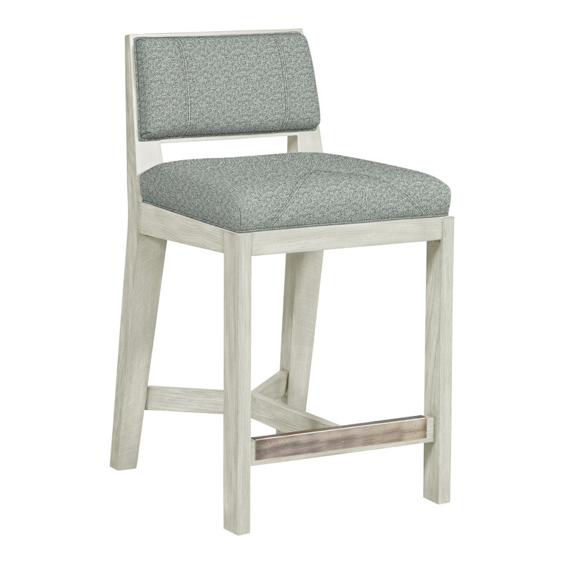 Thom Filicia Solid Wood 26.5" Counter Stool, Wrenn, Tuck Water