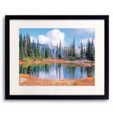 Reflection Lake Autumn Portrait Print by Bruce Heinemann