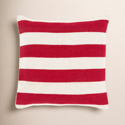 Brady Striped Cotton Throw Pillow