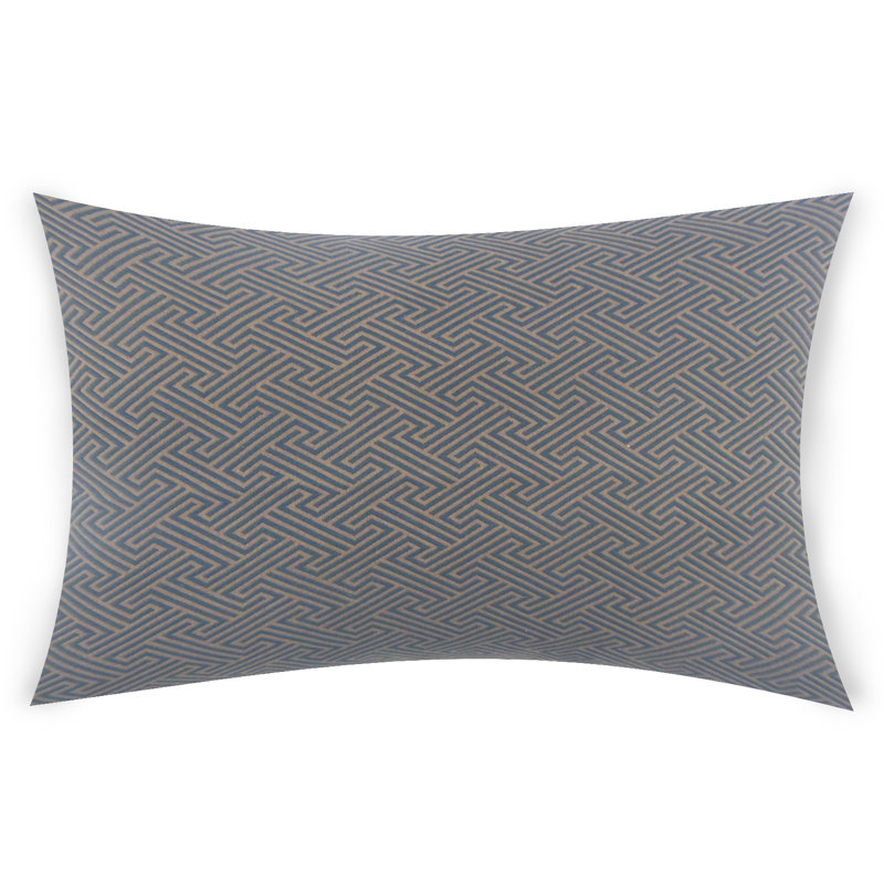 Marcel Geometric Feather Reversible Throw Pillow