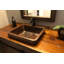 17" Rectangle Skirted Vessel Hammered Copper Sink