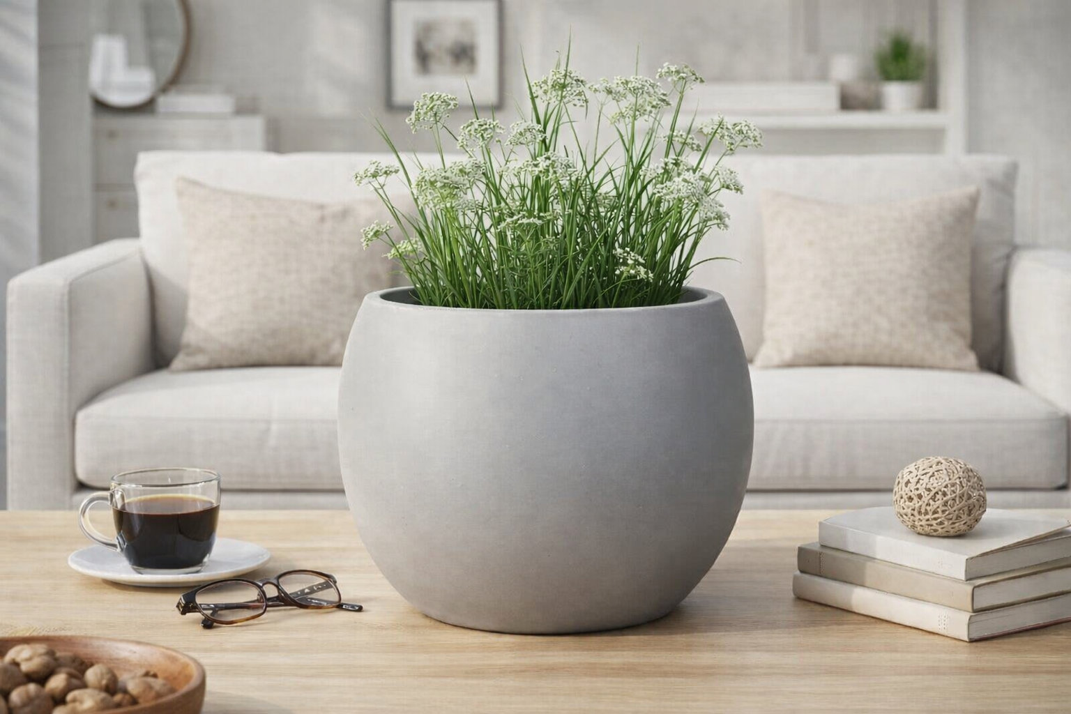 Pot Planter, 14.5" H x 21.5" W x 21.5" D