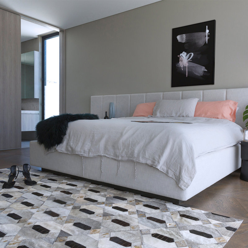 HANDPICKED BY ART HIDE Cowhide Geometric Area Rug, Rectangle 6'7" x 9'8"