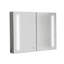 40In. W X 30 In. H LED Large Rectangular Aluminum Alloy Surface Mount Medicine Cabinet With Mirror