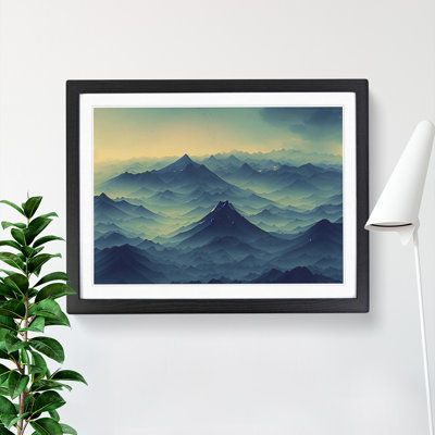 Compelling Japanese Mountains - Framed Print