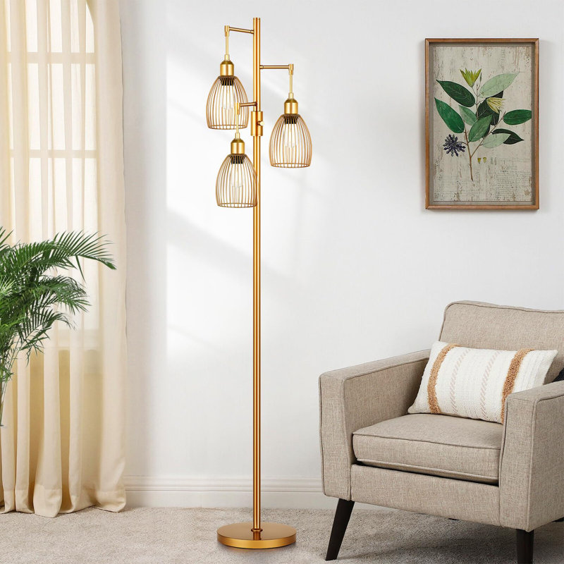Vipul Tree Floor Lamp, Gold