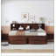Captain Bed With Built-In Storage Shelves, 4 Drawers And 2 Cabinets