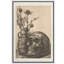 Crâne rétro et chardon plante Moody foncé, œuvres d'art moderne, décor-101165755-101165759