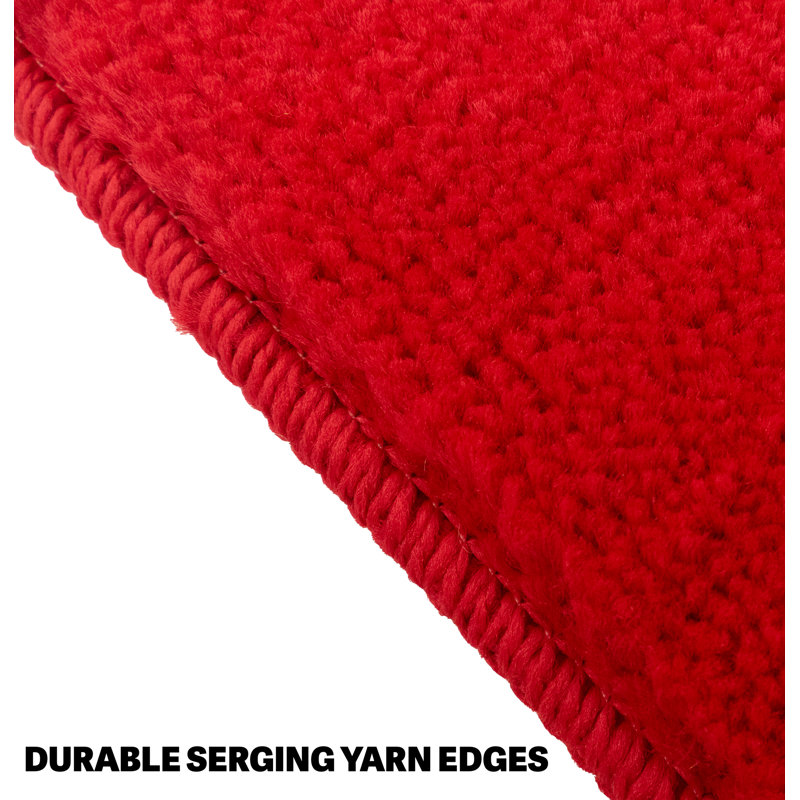 Tapis d'escalier intérieur antidérapant Comfy Collection, Rouge, Rectangle 30 po x 8,5 po, Ensemble de 13