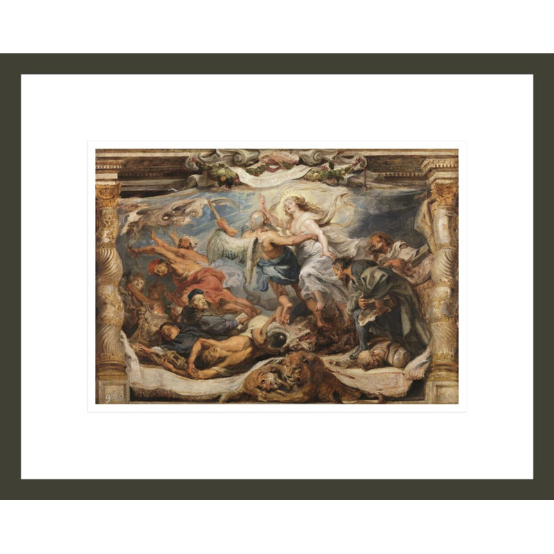 «The Triumph of Truth over Heresy» par Peter Paul Rubens, impression giclée encadrée, 13.48" H x 16.75" W