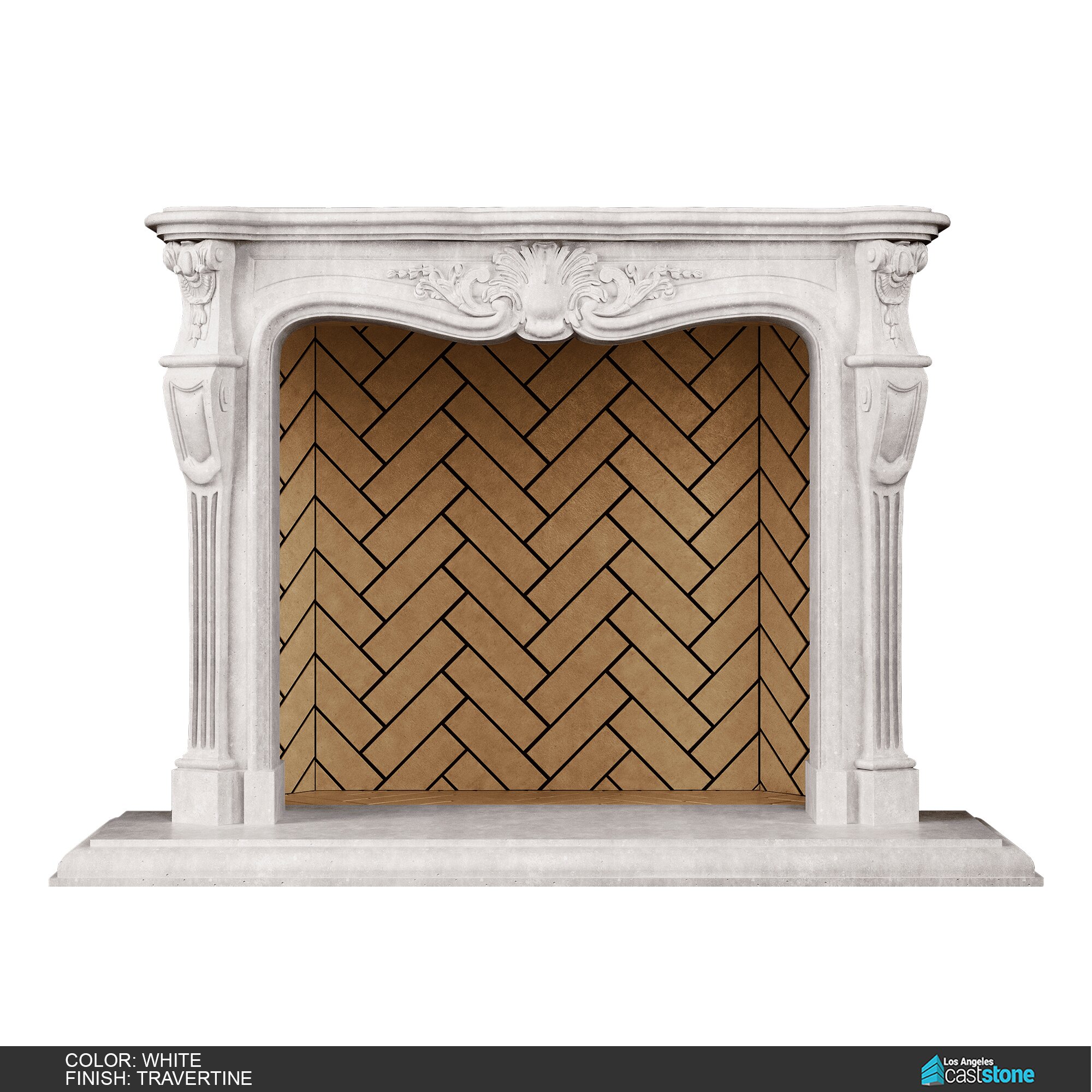 Los Angeles Cast Stone Ani Fireplace Surround & Reviews | Wayfair