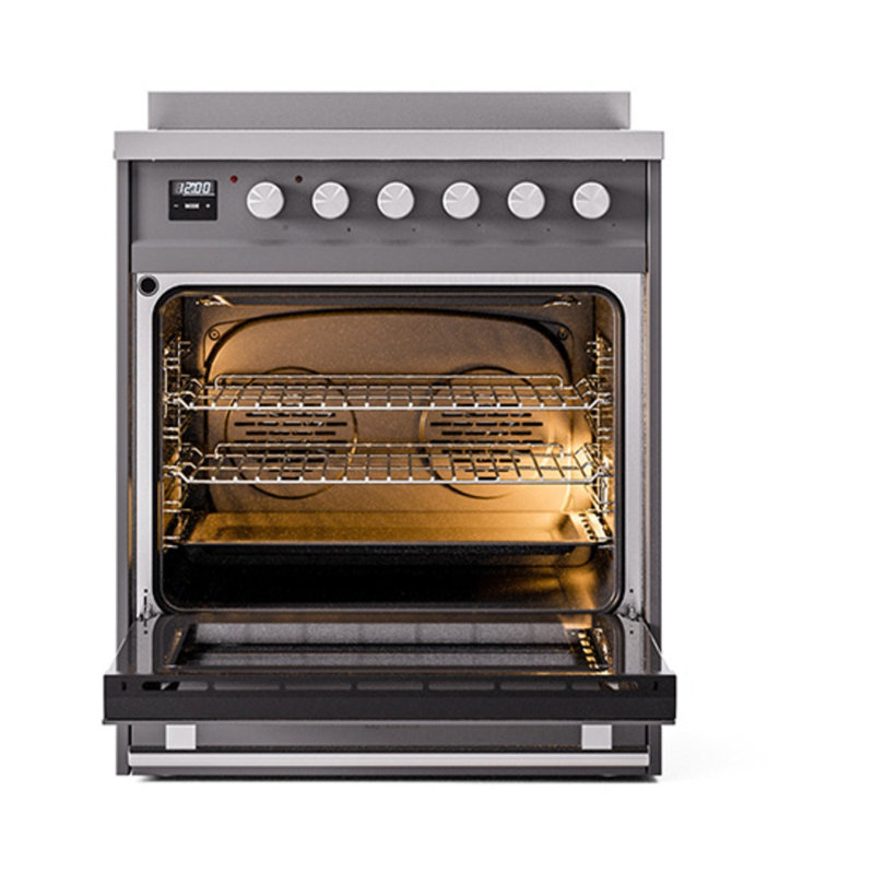 Cuisinière à induction 30 po ILVE Professional Plus II, Graphite mat / acier inoxydable